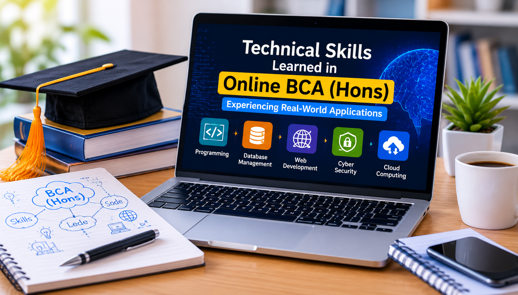 Technical Skills Learned in Online BCA (Hons): Experiencing Real-World Applications